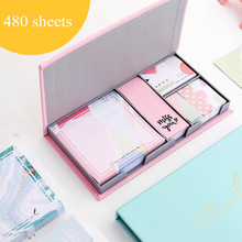 1 Set 480 Sheets Cartoon N Times Sticky Memo Notes Diary To Do It Planner Notepad Tab Paper Bookmark School Office Stationery 2024 - buy cheap