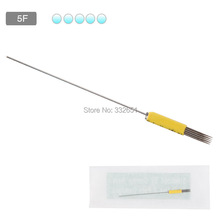 CHUSE 100pcs/lot Disposable 5F Sterilized Tattoo Needles For Tattoo Eyebrow Pen Machine Permanent Makeup Kit 2024 - buy cheap
