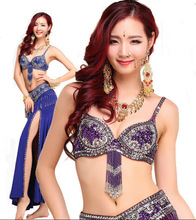 Factory Selling belly dance costume belly dancing wear set -bra+bele+skirt 3pcs set belly dancing costume with bells 2024 - buy cheap