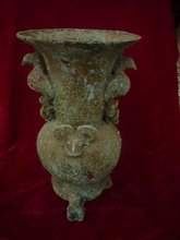 Unearthed  Ming Dynasty Old Bronze Vase,elegant  shape, Free shipping 2024 - buy cheap