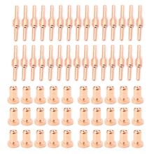 60 piezas extendidas de corte de Plasma de punta de electrodos y boquillas Kit de boquilla de soldadura 2024 - compra barato