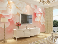 La costumbre de 3D murales moderno simple sueño lotus papel de parede habitación sofá Pared de TV pared del dormitorio de papel 2024 - compra barato