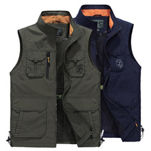 Sleeveless Vest Men Summer Breathable Waistcoat Fashion Multipockets Men Vest Waterproof Photographer Vest colete masculino 2024 - buy cheap