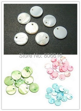 12MM 200Pcs Natural Shell Beads Flat Round Shape Stone Jewelry Bead 2024 - buy cheap