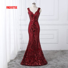 FADISTEE New arrival classic party dress evening dresses prom bling Vestido de Festa luxury pattern sexy V-neck sequins style 2024 - buy cheap