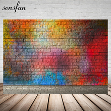 Sensfun-Fondo de fotografía de pared de ladrillo con grafiti para estudio, pared de pulverización, accesorios para fotomatón 2024 - compra barato