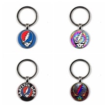 Grateful Dead Band Keychain Glass Time Gem Keychain Key Jewelry DIY Custom Photo Personality Gift personalized Keychains 2024 - buy cheap