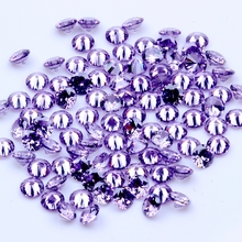 0,8-4 мм 1000 шт AAAAA + фиолетовый цвет CZ камень круглые бусины кубического циркония синтетические драгоценные камни для ювелирных изделий 2024 - купить недорого