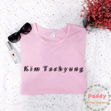 OKOUFEN Kpop Новый Модный Топ Kim Taehyung, футболка, модные женские топы, эстетическая футболка с коротким рукавом размера плюс, футболка, Прямая поставка 2024 - купить недорого