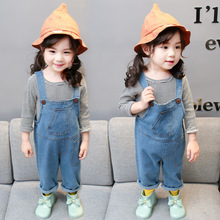 New Spring Girls Denim Pants Baby Overalls Kids Pants Boy Jeans Girls Kids Jumpsuit Girls Overall Jeans Bib Pants for Girls 2-6Y 2024 - buy cheap