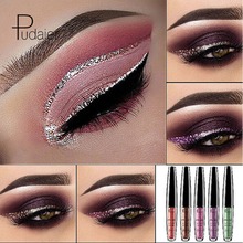 Pudaier Brand Eyeliner 16 Colors Glitter Eyeliner Waterproof White Dark circles Liquid Eyeliner Pen Metallic Shinning Makeup 2024 - buy cheap