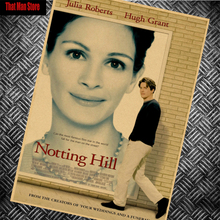 Vintage Julia Roberts Notting Hill core Classic Movie Kraft Paper Poster Wall Decorative Paintings  42x30cm 2024 - buy cheap