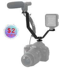 DSLR Triple Zapata V soporte de Flash para luces de vídeo micrófonos monitores a cámaras videocámaras 2024 - compra barato