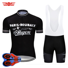 Conjunto de Jersey de ciclismo Retro para hombre, uniforme de bicicleta de montaña, ropa transpirable, Maillot corto, Culotte, 9D, verano, 2021 2024 - compra barato