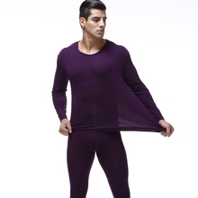 Calzoncillos largos de talla grande 7XL para hombre, trajes de ropa interior fina de Modal, tops y pantalones con cuello redondo 2024 - compra barato