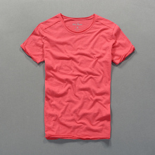 Мужская хлопковая футболка с короткими рукавами, модная брендовая Повседневная футболка с круглым вырезом и принтом кирпича красного цвета, бесплатная доставка 2024 - купить недорого
