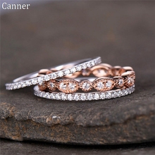 3 шт./компл. изысканное кольцо, набор для женщин, розовое золото, кольцо в ретро стиле для свадьбы 2024 - купить недорого