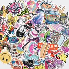 100pcs Cute Kawaii Cartoon Graffiti Sticker Suitcase Laptop Guitar Luggage Bicycle Waterproof PVC Car Sticker Gift for Children 2024 - buy cheap