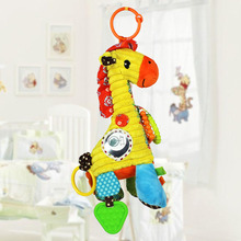 Новое поступление, детские игрушки, музыкальный мягкий жираф, мультяшное животное, игрушка для младенцев, мягкие плюшевые звенья, кроватка, подвесная кукла 2024 - купить недорого