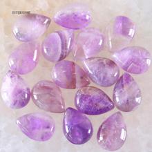 Water Drop 18x13MM Cabochon Natural Stone Bead Purple Crystal For Jewelry Making Necklace Pendant Bracelet Earring 10Pcs K804 2024 - buy cheap