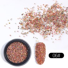 SS3 Micro Rhinestones Zircon Mini Rhinestone Pointback Crystal 3D Color Nail Caviar Glitter Beads 1.2mm Nail Rhinestones 1 Box 2024 - buy cheap