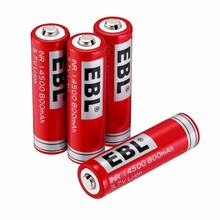 EBL 4-Pack 14500 Battery 3.7V 800mAh Li-ion Rechargeable Batteries For LED Flashlight Torch 2024 - buy cheap