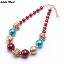 MHS.SUN Baby Kids Fashion Beads Necklace Child Charm Chunky Necklace Jewelry Cute Chunky Bubblegum Necklace Accessories 1Pcs 2024 - buy cheap