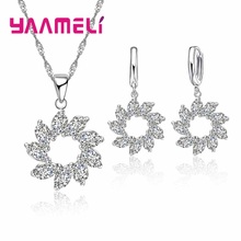 Fashion 925  Bridal Jewelry Sets For Women Accessory Cubic Zircon Earring Necklace Set Wedding Engagements Gifts 2024 - buy cheap