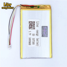 Plugue de bateria polímero de lítio recarregável, plugue 1.0-4p 507580 5000mah 3.7v para tablet pc 7 polegadas mp4 mp5 2024 - compre barato