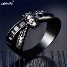 Blaike New Fashion Cross Rings For Women Charm Multi-color Zircon Ring Wedding Jewelry Gifts Female Jewelry Birthstone Ring 2024 - buy cheap