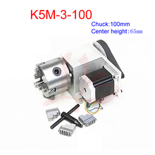 CNC 4th axis with 100mm chuck 86 motor 4 jaws CNC Rotary axis for cnc miling machine 2024 - buy cheap