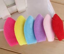 40PCS/lot 5.8cm felt furry rabbit ears padded applique Crafts for garment accessories and Girl Hair Jewelry Decoration 2024 - buy cheap