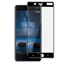 3D закаленное стекло для Nokia 3 5 6 8 полное покрытие экрана Защитная пленка для Nokia 3 5 3D Переднее стекло для NOKIA 6 8 2024 - купить недорого