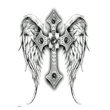 Tatuaje temporal para hombres y mujeres, tatuaje de espalda completa, resistente al agua, con alas de Dios, arte corporal, diseño de Flash 2024 - compra barato