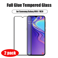 Para Samsung Galaxy M20 cubierta completa de vidrio templado Protector de pantalla para Samsung Galaxy M10 M30 armadura película (paquete de 2) 2024 - compra barato