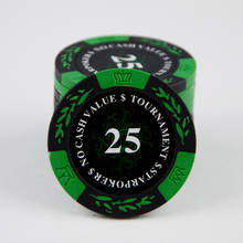 25 pcs/set Poker Chips Texas Hold'em 14g Clay  Round Casino Coins Poker Wholesale 10 Kinds Chips 2024 - buy cheap