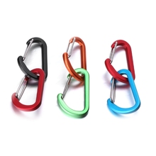 2pcs D Shape Fast Hang Mini Buckle Hook Clip Aluminum Camping Carabiner Keychain 2024 - buy cheap