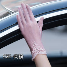 New Fashion Summer Lace Gloves For Women Sunscreen Anti-UV Thin Gloves with Flowers Women's Spring Driving Gloves Female Guantes 2024 - buy cheap