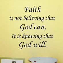 faith is knowing that god will vinyl wall quote stickers, Faith.. God.. quote Wall Decal Decor Art Sticker Mural q0002 2024 - buy cheap