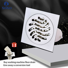 XOXO Floor Drain Brass Square Bathroom Shower Waste Drainer Kitchen Deodorization Floor Drain Grate Cover 10cm*10cm  DL005/DL006 2024 - buy cheap