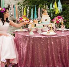 B · y toalha de mesa redonda de lantejoulas 72 polegadas-180cm, toalha de mesa redonda de lantejoulas douradas rosa, decoração para festa de natal e casamento-530 2024 - compre barato