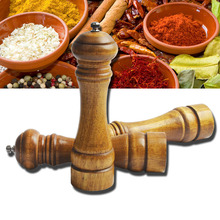 Moedor de sal e pimenta, moedor de madeira de carvalho e pimenta profissional extra grande, moedor de cerâmica ajustável 2024 - compre barato