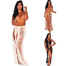 Swimwear Bikini Set Cover Up Women Beach Wear Skirt  2018 Sexy Tassel Beach Cover Up Dress Swimsuit Solid Cover Up Beachwear 2024 - buy cheap