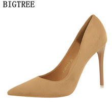 Women High Heels Moccasin Pumps Women Shoes Fetish High Heels Dress Shoes Women Bigtree Shoes Sexy Heels Chaussures Femme Buty 2024 - buy cheap