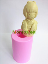 Японская леди 0011 силиконовая форма для мыла, украшение для торта, 3D форма для помадки, пищевой силикон 2024 - купить недорого