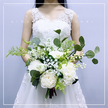 DIY Bride Bouquet Wedding Accessory Artificial Eucalyptus Green Leaf Wedding Decorative Holding Flower Bouquet Home Decor 8pcs 2024 - buy cheap