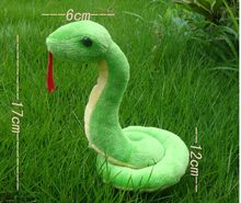 about 17cm creative plush green snake toy soft small snake doll gift s1941 2024 - buy cheap