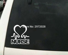 10 x New Cartoon Nurse Heart Creative Accessory Decal Cartoon Car Reflective Sticker Bumper Body Decal Creative Pattern Vinyl 2024 - buy cheap