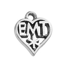 Бренд Teamer 100 шт много литой антикварный серебряный цвет романтичная, в форме сердца алфавит EMT Шарм 2024 - купить недорого