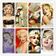 Full square drill 5d diy diamond painting Marilyn Monroe Elvis Presley Portrait 3D Diamond Mosaic Crafts Decorative Painting 2024 - buy cheap